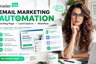 setup mailerlite automation landing page, generate lead capture form, workflow