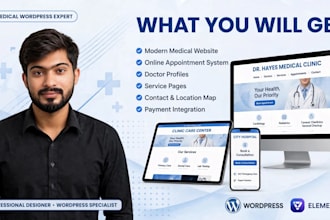 design a luxury medical clinic wordpress site with booking