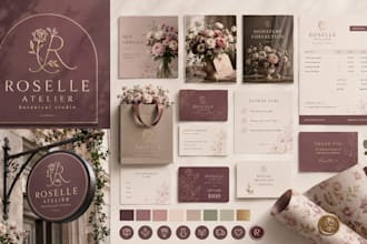 design business logo and branding kit with brand identity