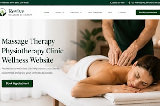 design wix massage therapy website physiotherapy clinic website wellness website