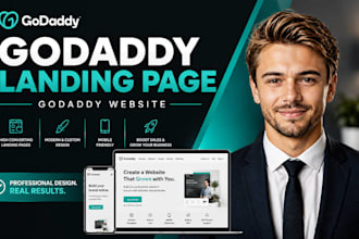 redesign godaddy landing page, godaddy website