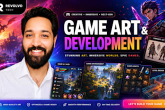 develop your unity game and create custom game art