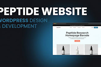 design peptide website, research peptide website, wordpress website