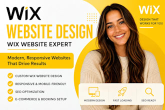 design a SEO optimized wix website or redesign wix website