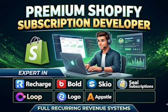 support shopify subscription using recharge,bold,skio,seal,loop,appstle,kaching