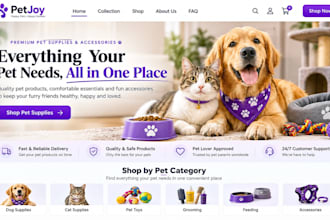 build pet supplies shopify store pet products ecommerce website, pet accessories