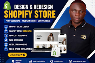 do shopify website, store design, redesign, dropshipping as a shopify expert