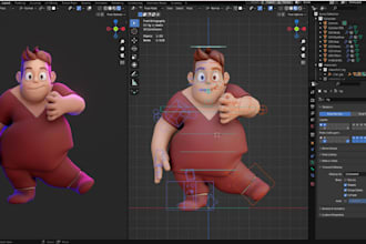 pro rig and animate 3d model in maya, blender, cc4, cc5, bone, zbrush, 3d, c4d