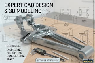 do mechanical cad, prototype cad, solidworks cad, cnc cad and technical drawings