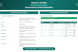 extract data and summarize medical research