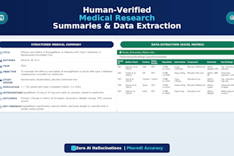 extract data and summarize medical research