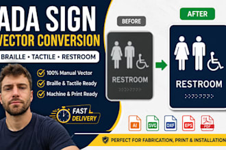 ada sign vector conversion braille sign artwork tactile restroom sign svg ai dxf