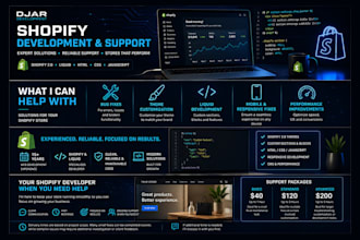 provide expert shopify website support, maintenance, and troubleshooting