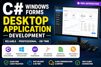 develop c sharp windows forms desktop application