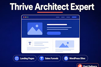 build your wordpress website or landing page with thrive architect