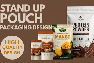 create pouch design, pouch label and stand up pouch food pouch packaging design