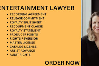 be your ny, ca,texas entertainment lawyer for record deals,masters and royalties