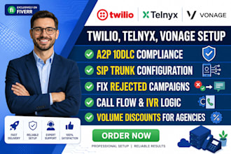 deliver verified twilio account, registration vonage account telnyx sip trunk