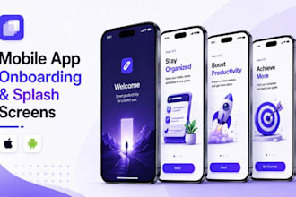 design modern mobile app onboarding and splash screens mobile app development