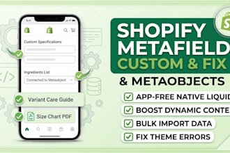 setup shopify metafields metaobjects fix shopify dynamic content theme liquid