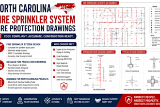 design north carolina fire sprinkler system fire protection drawing