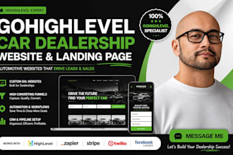 build gohighlevel car dealership website ghl automotive landing page
