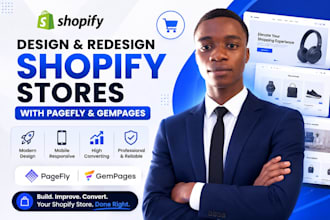 design and redesign shopify stores with pagefly and gempages