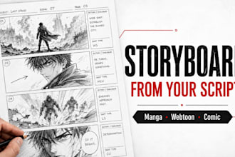 create manga webtoon and comic storyboard panels from your script