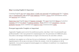 translate french to english or english to french manually