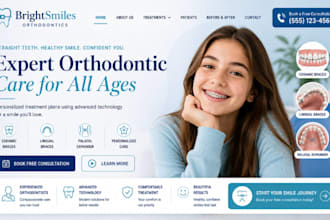 design wix orthodontist website ceramic braces lingual braces dental clinic site