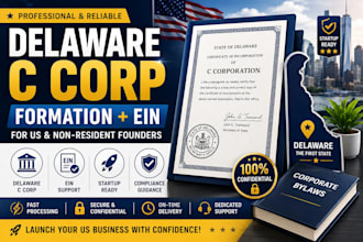 form your delaware c corp with ein for US or non resident founders