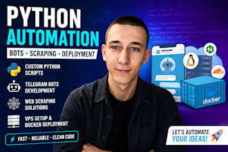 handle python automation, server deployment, and devops task