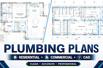 create plumbing plans for residential and commercial projects with cad