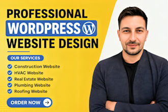 design a professional contractor, construction, hvac and real estate website