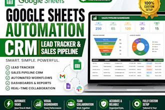 setup google sheets automation CRM spreadsheet  lead tracker sales pipeline CRM