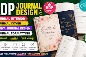 kdp journal design journal interior journal cover canva journal formatting kdp
