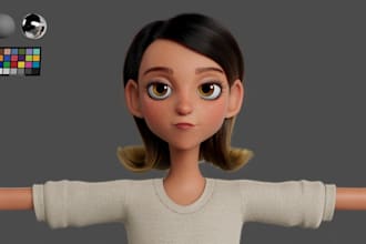 3d cartoon character model stylized game character 3d chibi mascot blender file