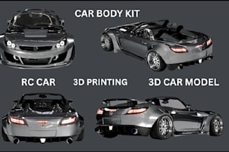 design 3d car model  car body kit widebody kit 3d printing atomative cad part