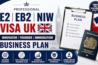 write e2 eb2 niw visa uk innovator founder immigration business plan