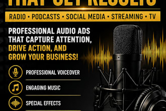 create a professional radio, podcast, or business audio ad