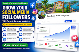 grow your social media followers with organic targeted marketing