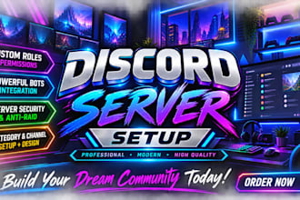 set up a professional gaming discord server your