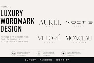 design a luxury word mark logo for your clothing brand