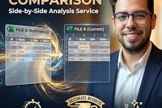 compare two excel files and deliver a clear difference report