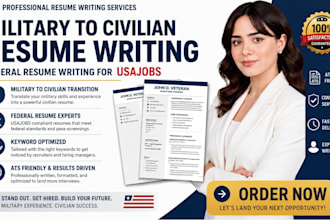 write military to civilian resume writing, federal resume writing for usajobs