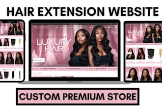 hair extension shopify store hair extension store beauty hair extension website
