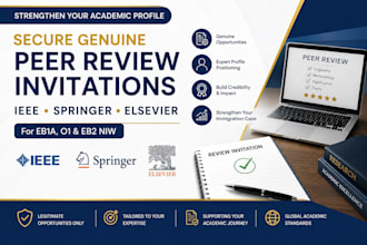 get genuine ieee, springer elsevier peer review invitations for eb1a o1 eb2niw