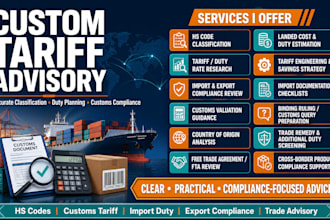be your customs tariff consultant for hs codes and duty advice