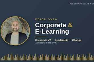 record a professional corporate and elearning voice over