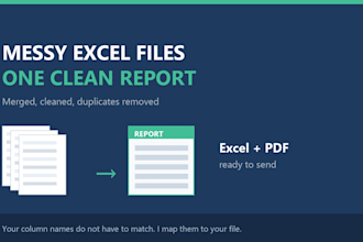 turn your excel or CSV files into a clear report